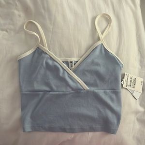 Blue crop top